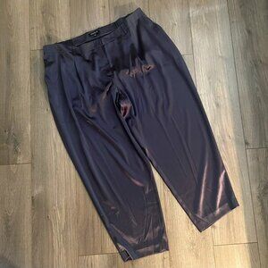 Lafayette 148 Vestry Satin Pants Purple 22 W